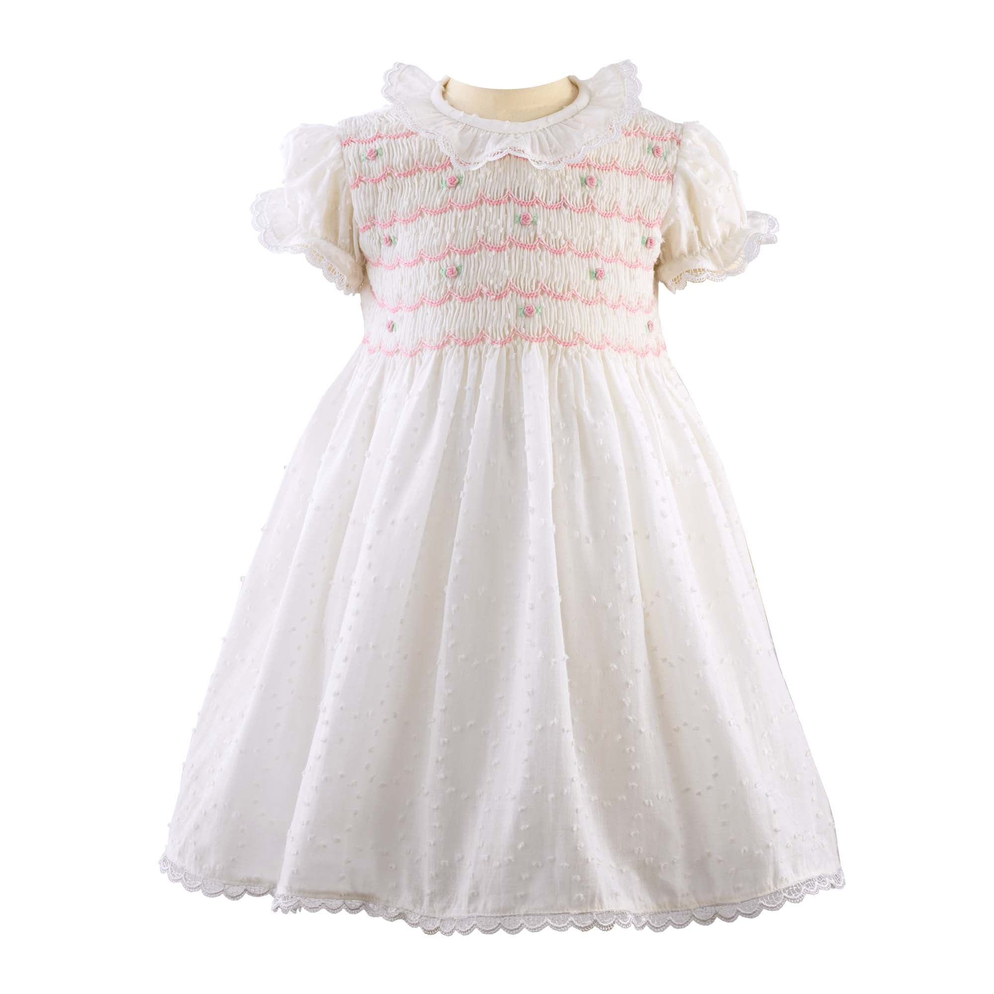 Swiss Dot Smocked Dress & Bloomers