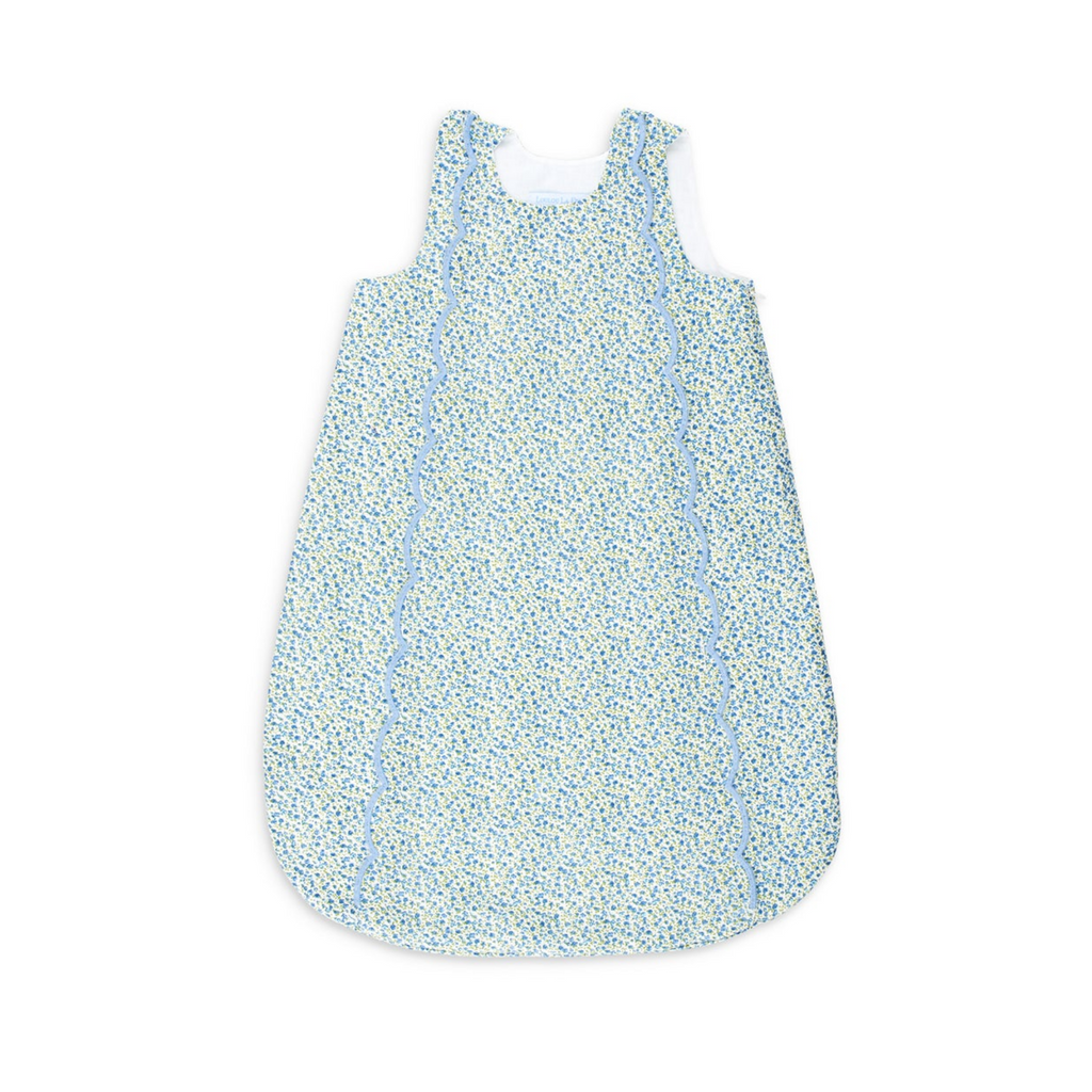Newborn Blue Floral Sleepsack & Bath Lucky Gift Set