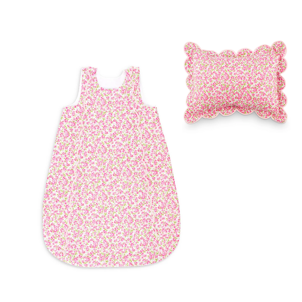 Ultimate Newborn Pink Floral Sleepsack & Bath Gift Set